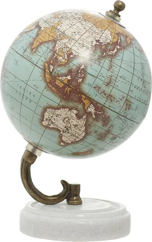 Vista 8 de Deco 79 Globo de mármol con base de mármol, 5' x 5' x 8', verde azulado