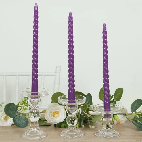 Vista 14 de Efavormart - Paquete de 10 velas cónicas de 12 pulgadas, diseño de cera premium, color blanco, velas sin perfume para entornos elegantes