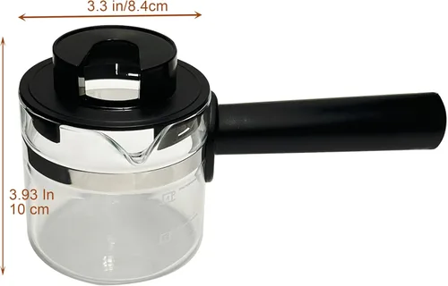 Vista 5 de Jarra de café expreso de vidrio de 4 tazas compatible con cafeteras Mr. Coffee, Krups, Salton, DeLonghi, Imusa y café expreso. Adecuado