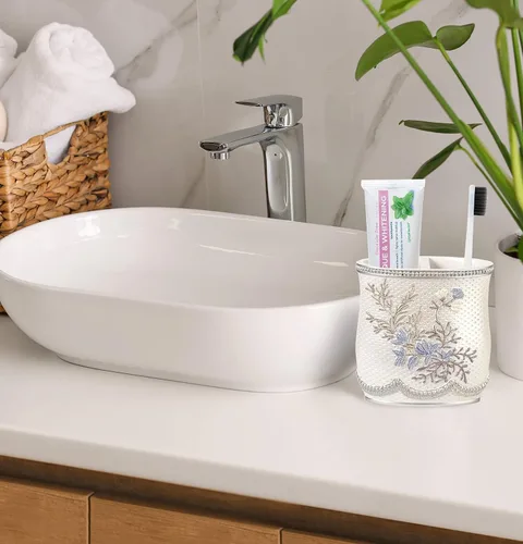 Vista 2 de Popular Bath Porta cepillo de dientes Capri, Beige