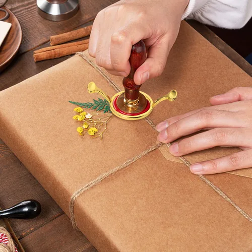 Vista 7 de Juego de sellos de cera, 40 varillas de cera de sellado de bronce con pistola de pegamento, moldes de sellado de cera, alfombrilla de silicona