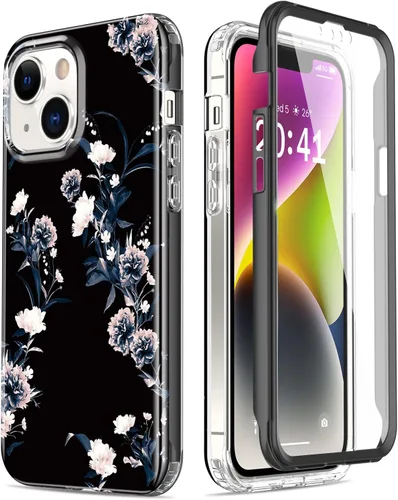 Vista 25 de Esdot Funda para iPhone 14 con Protector de Pantalla Integrado, Funda Resistente de Grado Militar con Diseños de Moda para Mujeres y Niñas, Funda