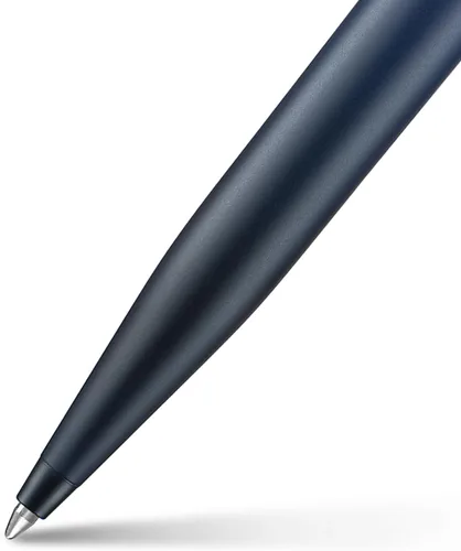 Vista 4 de Sheaffer VFM - Pluma estilográfica E9429 azul mate con bordes negros con PVD, punta mediana con convertidor, pluma estilográfica prémium