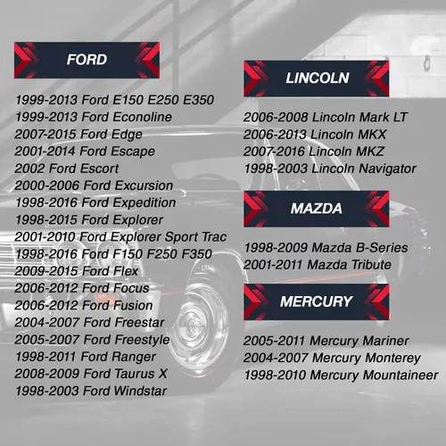 Vista 5 de Funda protectora de piel compatible con Ford Lincoln Mazda Mercury