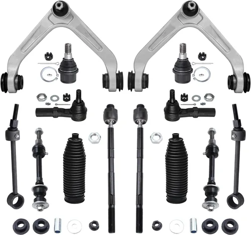 Vista 90 de Detroit Axle - Kit de suspensión RWD Front End de 16 piezas para Chrysler 300 Dodge Charger Challenger 11-14, 6 brazos de control, 4 barras
