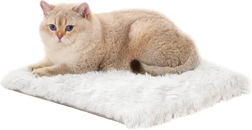 SETVSON Almohadilla de cama para gatos de interior, 15.7 x 15.7 x 1.57 pulgadas, cama suave de doble cara para mascotas pequeñas, cama lavable para