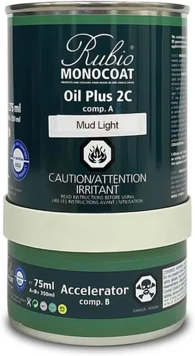 Vista 30 de Rubio Monocoat Tinte y Acabado para Madera 650 pies² - Blanco 5% Oil Plus 2C Secado Rápido, Aceite para Madera de Linaza Ecológico para Uso