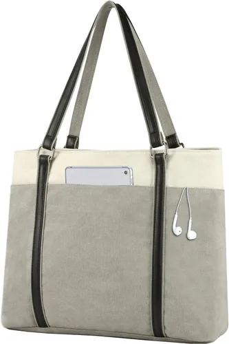 Vista 7 de Women's Work Bag with Laptop Compartment Zipper Pockets Teacher Totes Purse