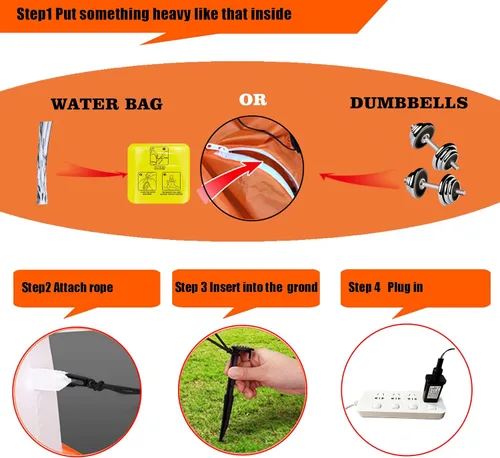 Vista 8 de SEASONBLOW Decoración inflable de dragón de 3 cabezas de Halloween de 10 pies con luz LED para jardín, césped, patio, interior, exterior, hogar