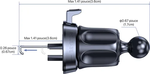 Vista 7 de Miracase Soporte universal 3 en 1 para teléfono celular para tu automóvil, soporte universal para salpicadero, ventilación de aire, parabrisas