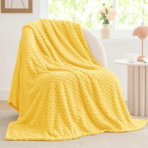 Vista 35 de BEDELITE Manta de forro polar para sofá y cama, manta decorativa de jacquard 3D de almendra, súper suave y acogedora, manta mullida cálida adecuada