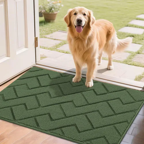 Vista 28 de hicorfe Tapete para puerta delantera para entrada exterior, 20 x 31.5 pulgadas, absorbente, resistente a la suciedad, tapetes de bienvenida