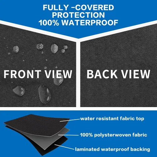 Vista 5 de Stanbroil Pyramid - Funda para calentador de patio, resistente e impermeable, con cremallera, 21 x 21 x 90 pulgadas, negro y camello
