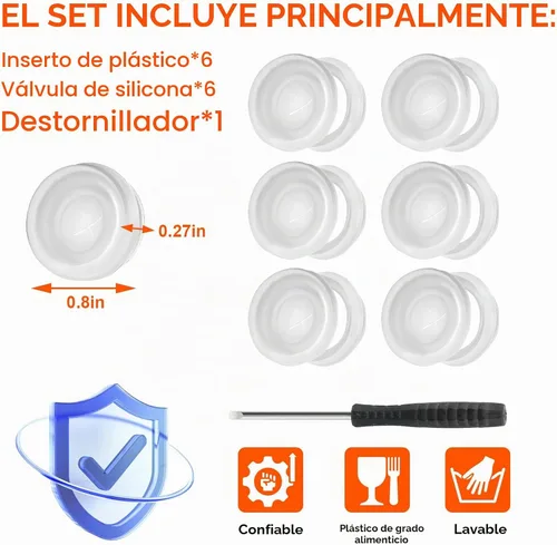 Vista 4 de Dispensing Valves Compatible with Gatorade Water Bottle - Replacement Accessories for Gatorade Gx Water Bottle Gatorade 32oz Bottle Blanco