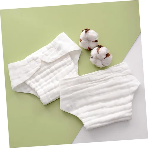Vista 6 de 5Pcs Reusable Baby Cloth Diapers Washable Cotton Nappy Inserts Absorbent and Breathable for Infants Size M for Everyday Use