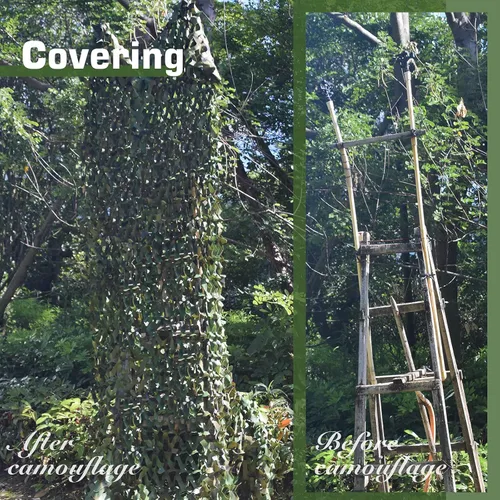 Vista 6 de GRVCN - Red de camuflaje en rollo a granel, malla de sombrilla para caza, tiro a ciegas, temática militar, decoraciones de fiesta