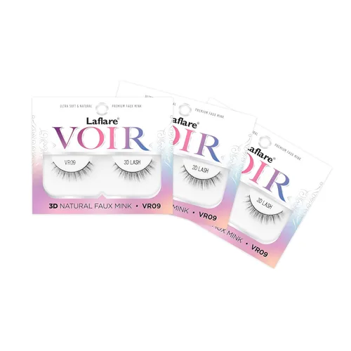 Vista 20 de Laflare 3D Nature Faux Mink VOIR Eyelashes, Ultra Soft, Light, Wispy, Knitted, Natural Looking, Reusable, Professional Easy to Apply Eyelashes - 3