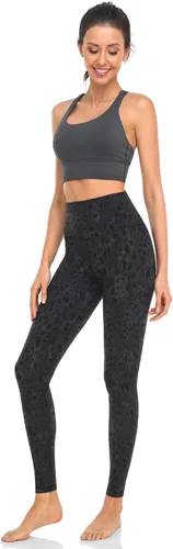 Vista 4 de HeyNuts Leggings extra largos EssentialWork Out para mujer, cintura alta, control de abdomen, pantalones de yoga de 31 pulgadas