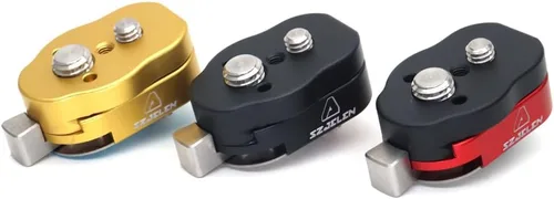 Vista 4 de Mini sistema de placa de liberación rápida con tornillos 3/8 M3 para monitores de cámara, brazos, accesorios, micrófonos, luces clave (negro)