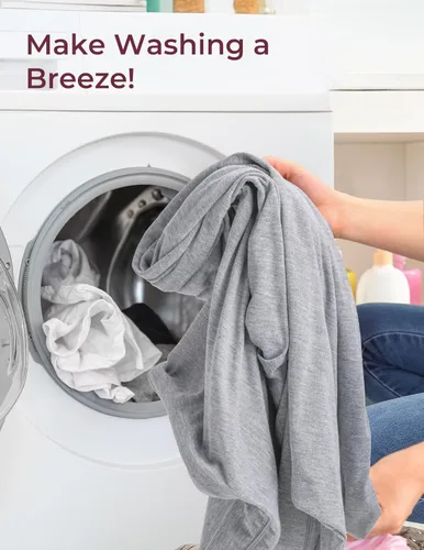 Vista 7 de Momcozy Funda de almohada de embarazo en forma de U, funda de almohada grande de 57 pulgadas, extraíble, suave y lavable a máquina, funda