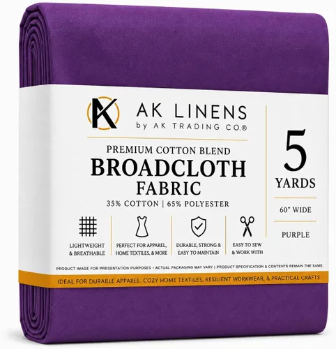 Vista 74 de AK TRADING CO. 60" Wide Premium Cotton Blend Broadcloth Fabric by The Yard - Baby Blue Azul bebé
