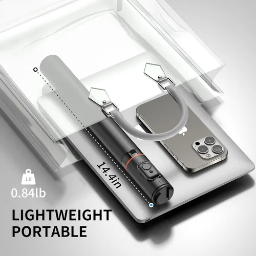 Vista 8 de Joyful - Trípode para teléfono de 72 pulgadas y palo para selfie, soporte extensible para teléfono celular con control remoto inalámbrico y soporte