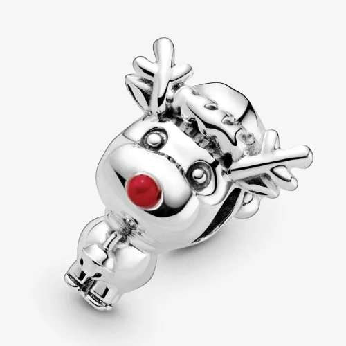 Vista 4 de Pandora Rudolph El Reno Charm Plata Sterling