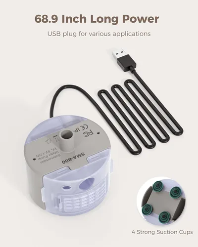 Vista 7 de Neareal Bomba de agua de repuesto para fuente de agua para gatos, dispensador automático de agua para perros de 108 oz/3.2 L