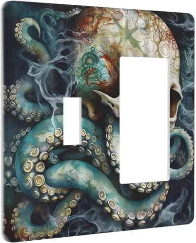 Vista 65 de Cubiertas decorativas para placa de interruptor, bandera estadounidense, receptáculo de 1 banda, placa de pared dúplex, cubierta de interruptor