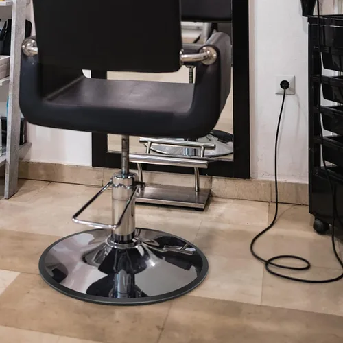 Vista 5 de Noverlife 2 juntas de anillo con base hidráulica para peluquería, equipo de salón con goma protectora para baldosas y suelos de madera, evitando que