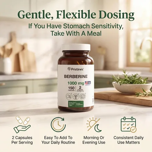 Vista 5 de PRISTINE'S Berberine - Cápsulas de suplemento de 1000 mg - Suministro para 75 días 150 cápsulas - Antioxidante para el apoyo de la salud del corazón