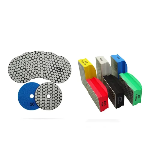 SHDIATOOL Dry Diamond Polishing Pads 4- Inch Set for Granite Marble Stone
