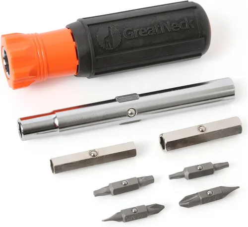 Vista 3 de GreatNeck SD11RC - Juego de destornilladores y tuercas 11 en 1, agarre acolchado multipunta, kit de destornilladores multiherramienta, herramientas