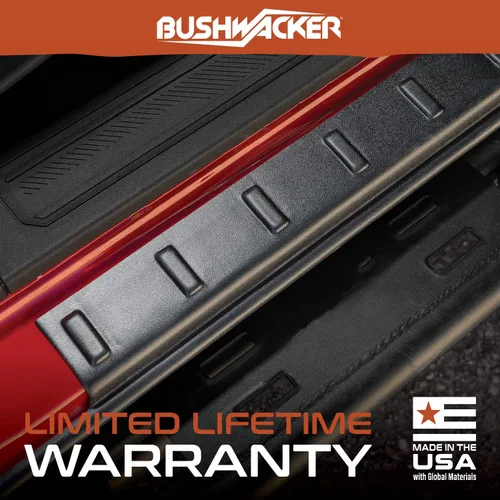 Vista 5 de Bushwacker Trail Armor Rocker Panel Juego de 4 piezas, negro, acabado texturizado 14099 Se adapta a Ford Ranger 2019-2022, SuperCrew con caja