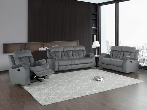 Vista 7 de Blackjack Furniture Elton - Juego de sofá y sofá biplaza de microfibra de 2 piezas con soporte lumbar, acolchado adicional y mecanismo de Beige