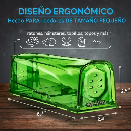 Vista 5 de Trazon Trampas para ratones humanitarias que atrapan y liberan que funcionan, trampas para ratones vivos que no matan, trampas reutilizables