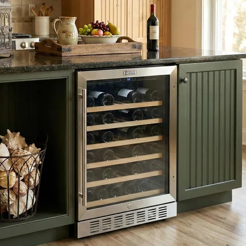 Vista 16 de Empava Refrigerador de vino de doble zona de 15 pulgadas con puerta de vidrio reversible, refrigerador independiente con luz LED, control táctil