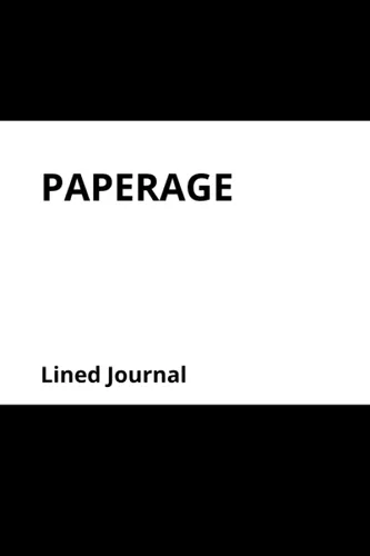 PAPERAGE Lined Journal Notebook, (Black), 120 Pages, Medium 6 inches x 9 inches paperage lined journal notebook