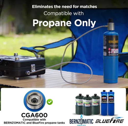 Vista 8 de Estufa de gas propano, 17500 BTU, 2 quemadores plegable portátil con bolsa de transporte, construida para durar, estufa de campamento para camping