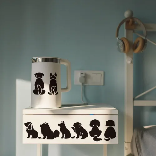 Vista 4 de FINGERINSPIRE Plantillas de perro para cachorros, 11.8 x 11.8 pulgadas, plantillas de plástico reutilizables para sentarse para pintar bricolaje