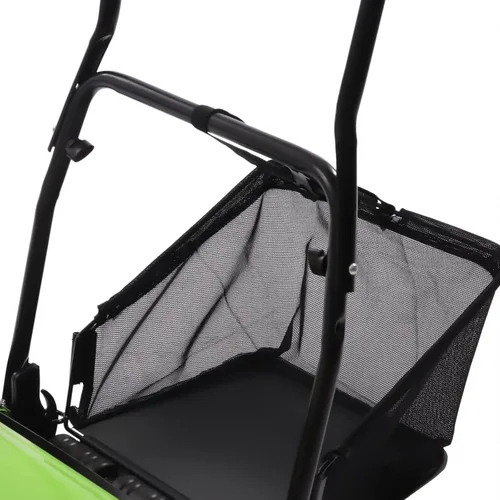 Vista 5 de Cortacésped manual con recogedor de césped, cortacésped manual de 12 pulgadas con bolsa de colección de 23 L, cortador de césped con 5 cuchillas