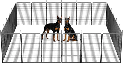 Vista 21 de SunsGrove Corralito para perros para exteriores, resistente de 24 pulgadas, 2 paneles, corralito de juego para cachorros, para interiores, valla