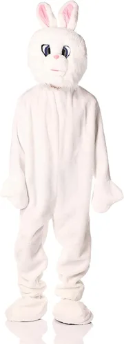 Vista 2 de Disfraz de mascota de peluche de conejo talla selecta Blanco talla única