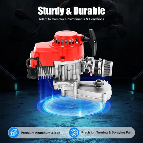 Vista 3 de Kit de motor de bicicleta de 2 tiempos de 49 CC, motor de bicicleta motorizada a gasolina a gasolina, juego de motor de bicicleta de bolsillo, mini