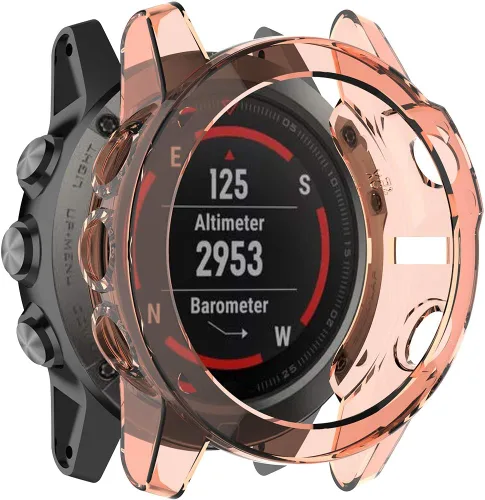 Vista 12 de REYDA Paquete de 2 fundas de reloj compatibles con Garmin Fenix 5X/5X Plus, ultrafinas y suaves de silicona TPU con borde de parachoques, resistente