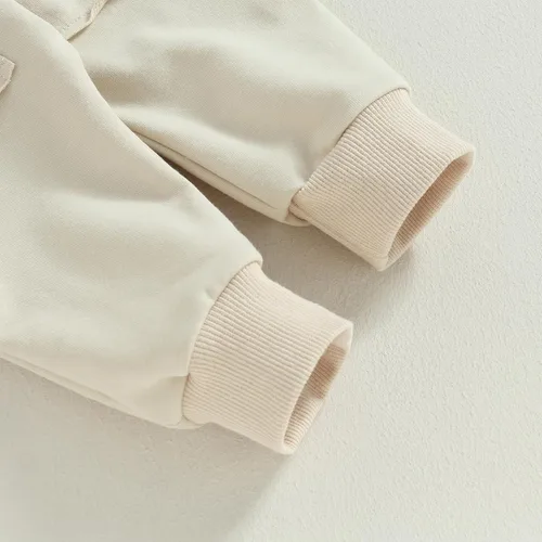 Vista 7 de Ropa de bebé niño 6 12 18 24M Conjunto de pantalones de manga larga sudadera de contraste Otoño Invierno Trajes para bebés