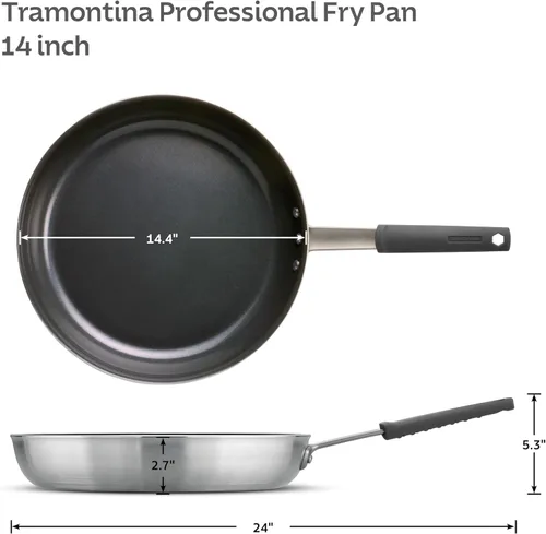 Vista 19 de Tramontina Sartén profesional de cerámica antiadherente de 8 pulgadas, sartén de aluminio de calibre pesado con revestimiento antiadherente