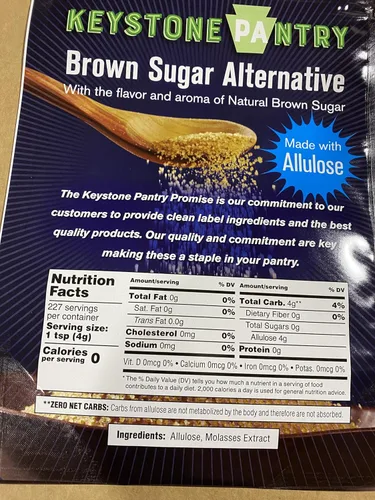 Vista 2 de Edulcorante alternativo de alulosa marrón, bolsa de 2 libras (el embalaje puede variar)