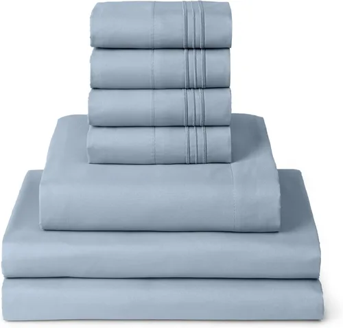 Vista 83 de Mellanni - Juego de sábanas individual de 4 piezas de la colección icónica, (incluyendo 2 fundas de almohada), bolsillo profundo de 16 pulgadas