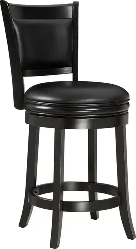 Vista 25 de Ball & Cast Taburetes giratorios tapizados para mostrador de cocina, taburetes de bar de 24 pulgadas de altura del asiento, silla de taburete